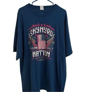 Alstyle Skynyrd Nation 2XL 2018 Patriotic Southern Rock USA Band Tee
